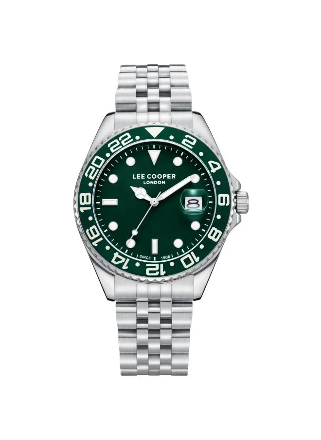 Lee Cooper Men's Analog Display Watch With Silver Metal Strap - LC08142.370