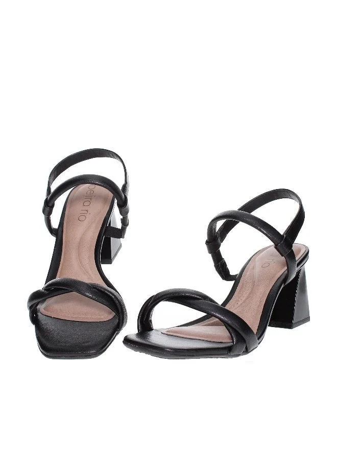 بيرا ريو Beira Rio Ladies Sandals With Back Strap Black | Made In Brazil