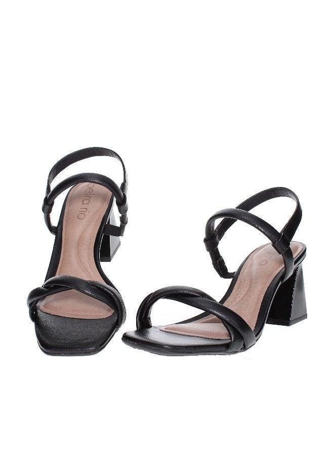 Beira Rio - Beira Rio Ladies Sandals With Back Strap Black | Made In Brazil - Image 1