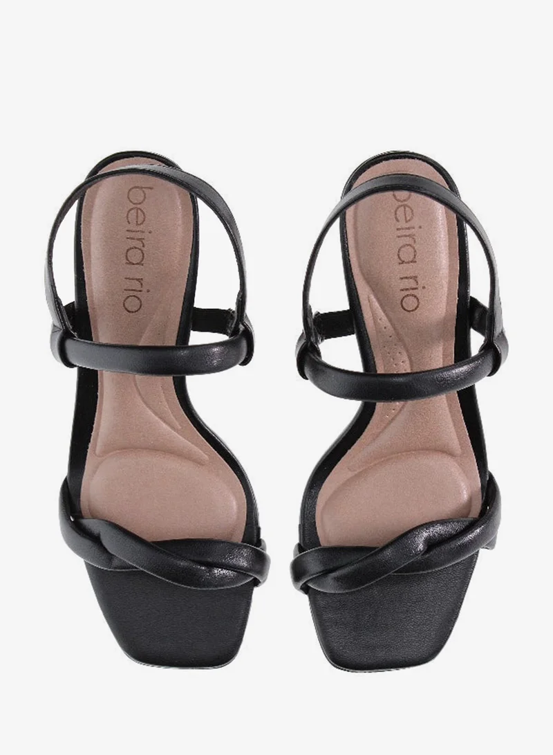 Beira Rio  Beira Rio Ladies Sandals With Back Strap Black | Made In Brazil for Women | Best Price UAE