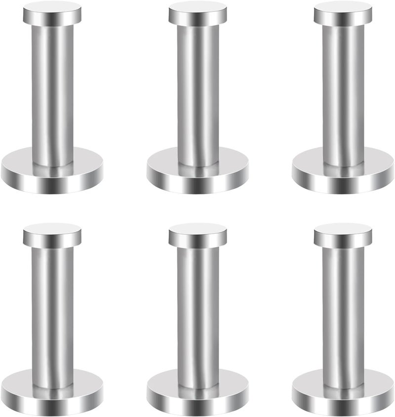 eBoot EBOOT 6 Pieces Stainless Steel WallMount Robe Hook Coat Hook Towel Wall Hook Brushed Nickel 2 Inch Silver  - Image 5