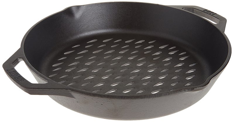 Lodge 12 Cast Iron Dual Handle Grill Basket