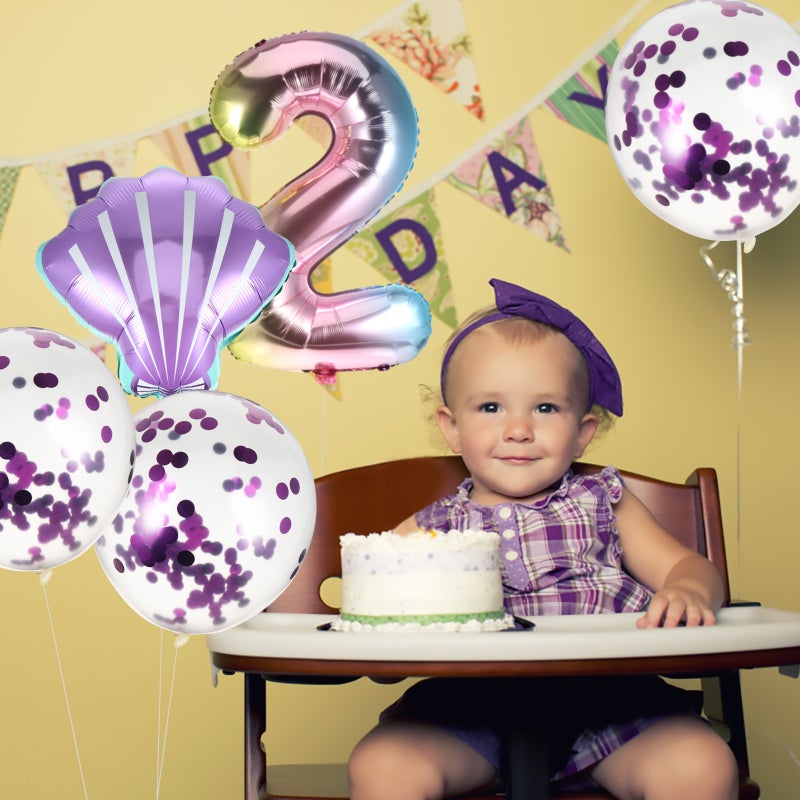 7 Pcs Aluminum Foil Balloon Props Convenient Party Adornments Photo Props - Image 3