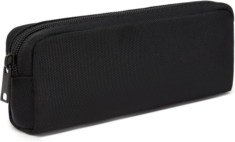 YONBEN Multi Color Zipper Pencil Pouch Pen Bag Canvas Pencil Case Stationary Bag (Black) - Image 1