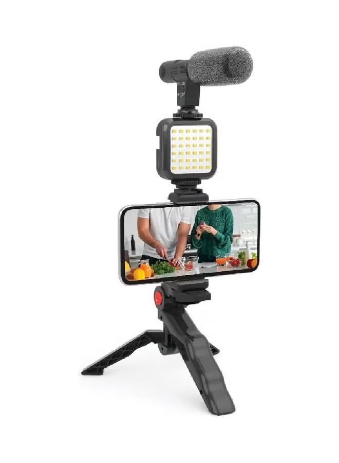ACLIX Smartphone Vlogging Kit With Tripod Stand Black - Image 2