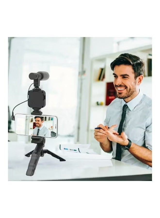 ACLIX Smartphone Vlogging Kit With Tripod Stand Black - Image 3