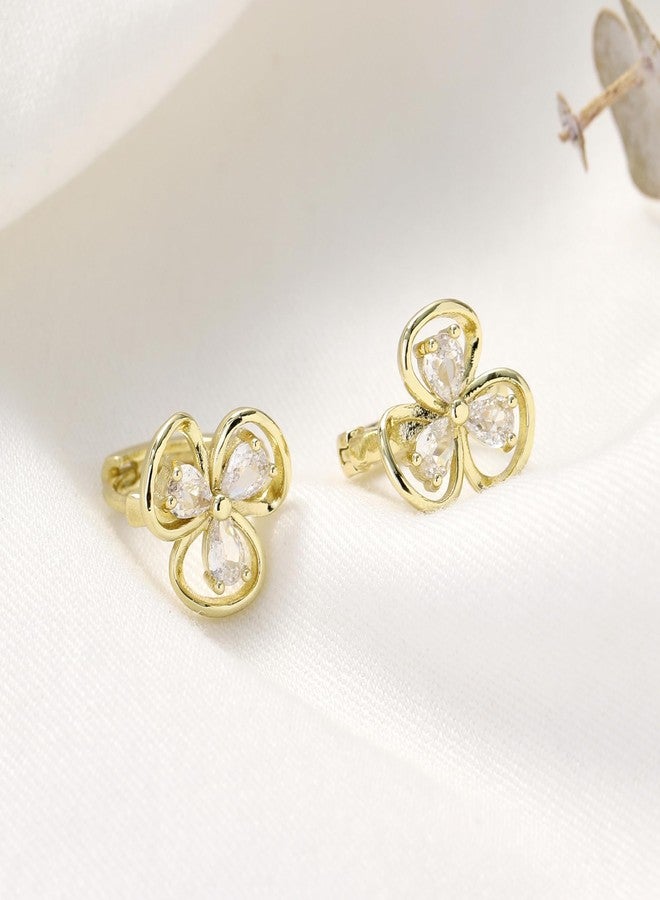 SALTY Ivy Bloom Studs for Women & Girls | Anti Tarnish | Stylish Fashion Jewellery | Ear Tops | Accessories for Girls | Minimal Jewelry | Ideal for Gifting | Marriage, Birthday | Gift for Valentine Day - Image 5