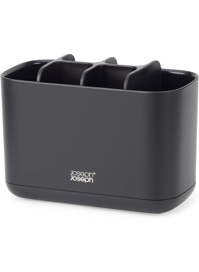 Joseph Joseph جوزيف جوزيف إيزي-ستور - حامل فرشاة الأسنان، تخزين الحمام، كبير، أسود غير لامع - Image 2