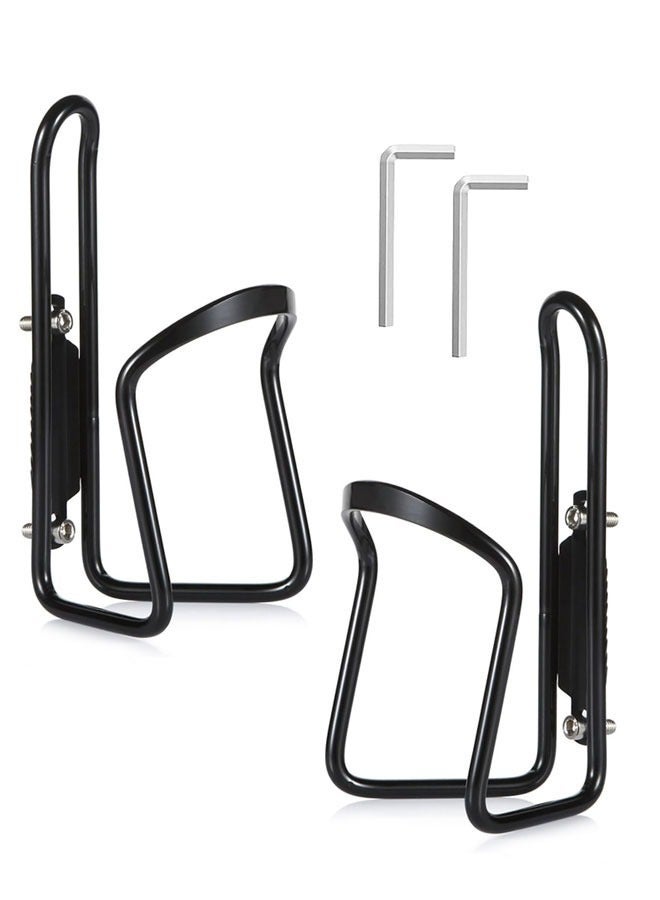 HAWAWA 2pcs Bike Water Bottle Cages Lightweight Aluminum Alloy, Cycling Bicycle Water Bottle Holder Cages Brackets for Mountain Bike MTB Road Bike, Bike Accessories  Drilled Holes Required - Image 1