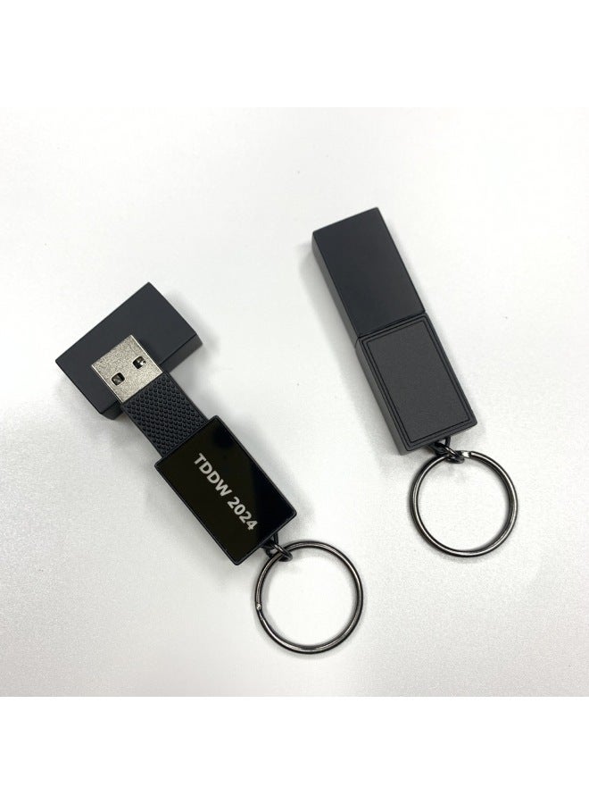 Led Luminous U Disk Square Metal Gift USB 128g Large Capacity 2.0/3.0 Business Metal U Disk With Light-Color:U Disk + Iron Box Packaging-Capacity:USB2.0 2GB  - Image 5
