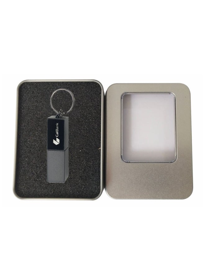 Led Luminous U Disk Square Metal Gift USB 128g Large Capacity 2.0/3.0 Business Metal U Disk With Light-Color:U Disk + Iron Box Packaging-Capacity:USB2.0 2GB  - Image 1