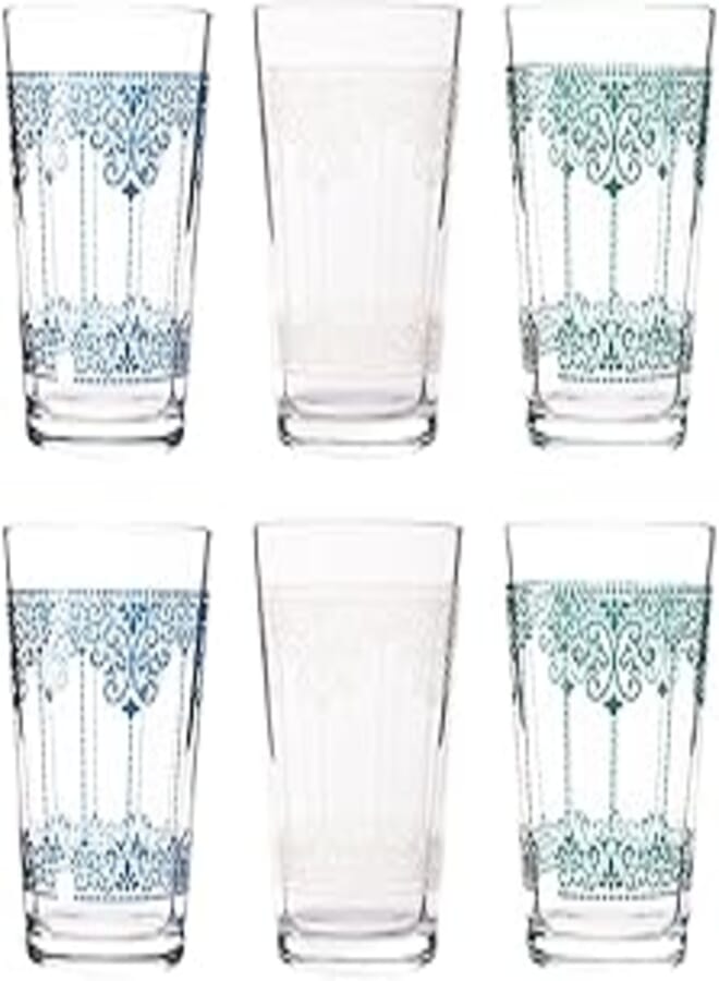 Dimlaj 0565/43882 Veil Glass Tumbler Set, 6 Pieces