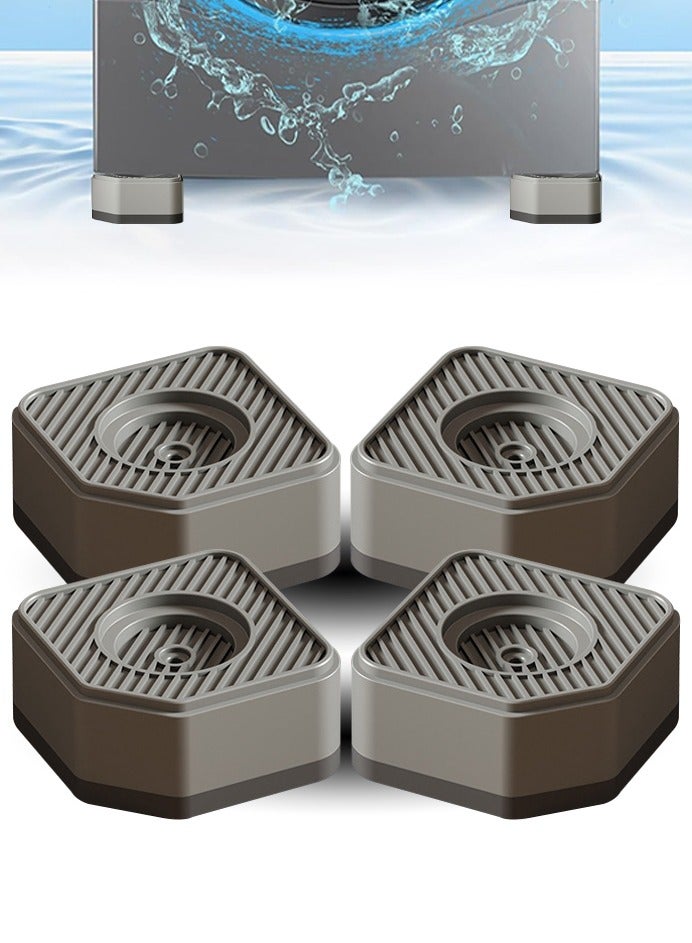 0 تي أوه وان تيك منصات مقاومة للاهتزاز لغسالة الملابس, 4 قطع غسالة قواعد المجفف الصدمات وإزالة الضوضاء غسالة منصات القدم, غسل مثبت دعم الغسالة لمعظم الأثاث, حماية الأرضية - Image 1