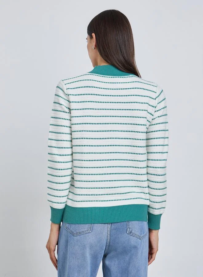 Take Two  Take Two Striped Long Sleeve Sweater for Women | Best Price UAE