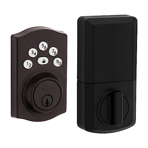 Kwikset Powerbolt 240 5-Button Keypad Venetian Bronze Traditional Electronic Deadbolt Door Lock, Featuring Convenient keyless Entry, Customizable User Codes and auto Locking - Image 1