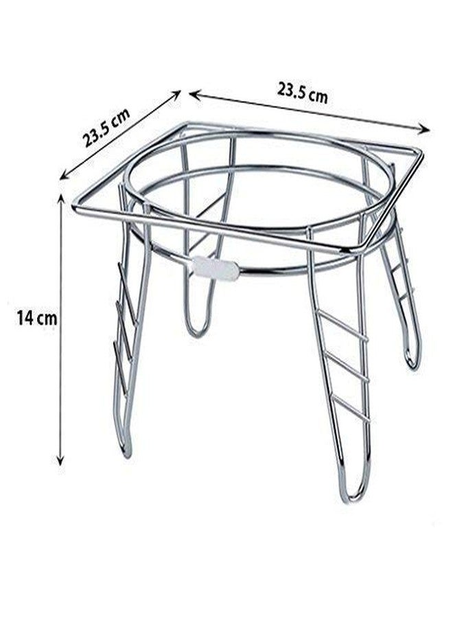 Gcrox Stainless Steel Matka Stand for Kitchen, Pot Rack, Water Pot Stand, Terracotta Water Dispenser Stand, Countertop Pot Stand, Utensils Racks for Home Kitchen - pk1 - Image 3