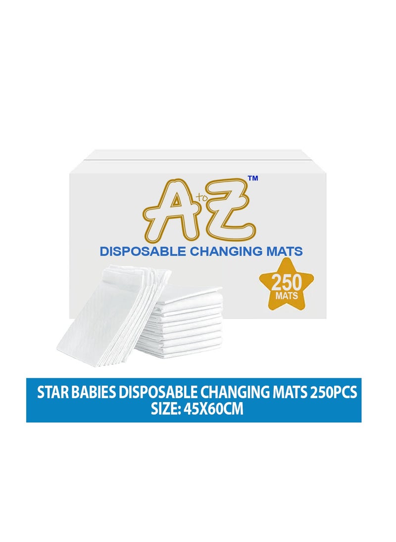 A TO Z A to Z - Disposable Changing Mat size (45cm x 60cm) Large- Premium Quality for Baby Soft Ultra Absorbent Waterproof - Pack of 250-white  - Image 2
