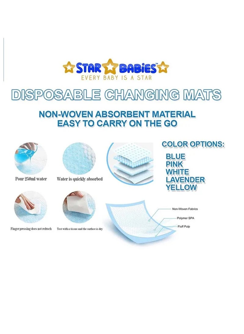 A TO Z A to Z - Disposable Changing Mat size (45cm x 60cm) Large- Premium Quality for Baby Soft Ultra Absorbent Waterproof - Pack of 250-white  - Image 3