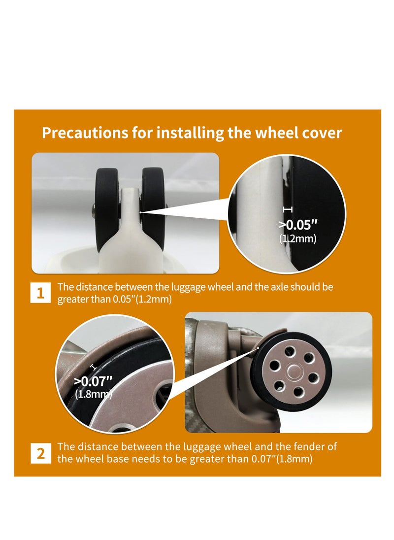SYOSI - Luggage Wheel Covers for Suitcase, 8 Pack Luggage Wheel Protector Covers for most 8-spinner Wheels, Carry on Luggage, Made of Food-Grade Silicone Material, Unique Wave Pattern Design - Image 1