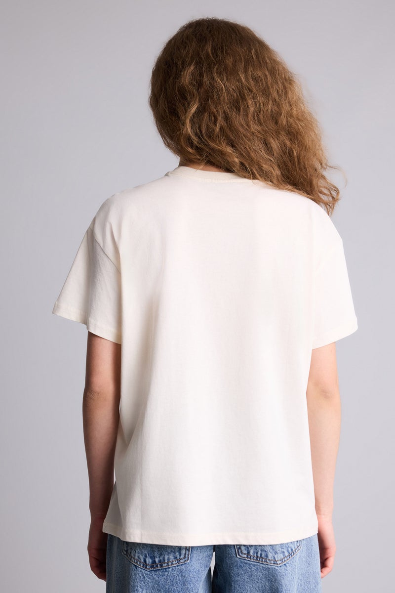 DeFacto Beige Woman Printed Oversize T-Shirt Casual - Image 5