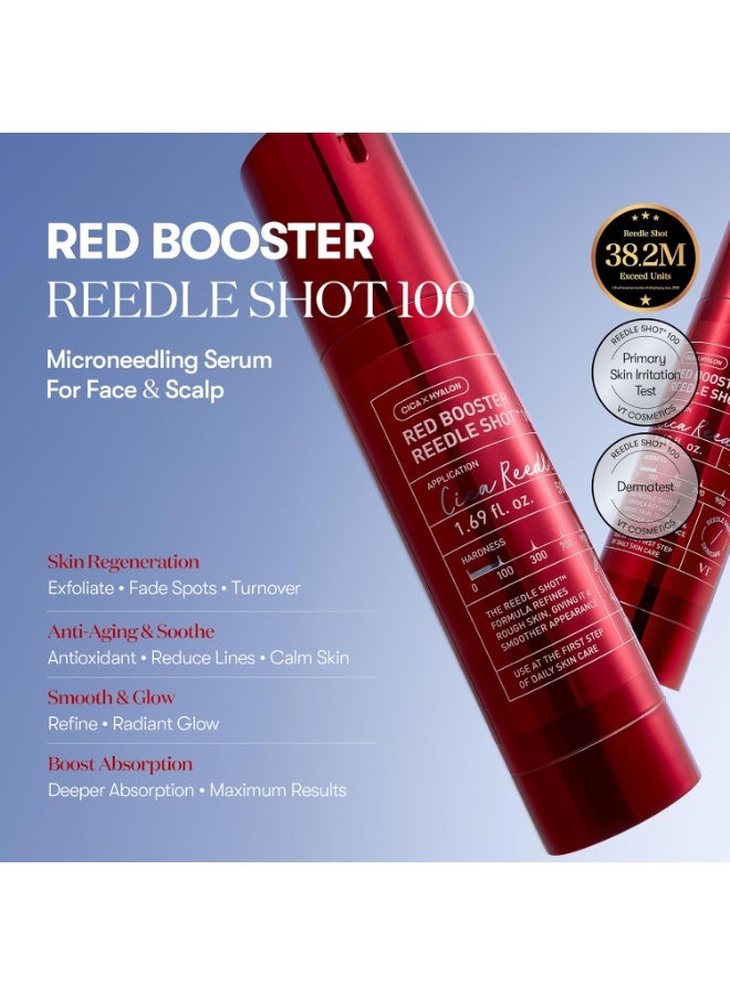 في تي كوزمتيكس في تي كوزماتيكس سيروم ريد بوستر ريد شوت 100 من ريد بوستر مع مستخلص دم التنين وتركيبة اكسوسوم ميكرونيدلينج، للعناية بالبشرة الكورية، 1.77 اونصة سائلة (50 مل) - Image 2