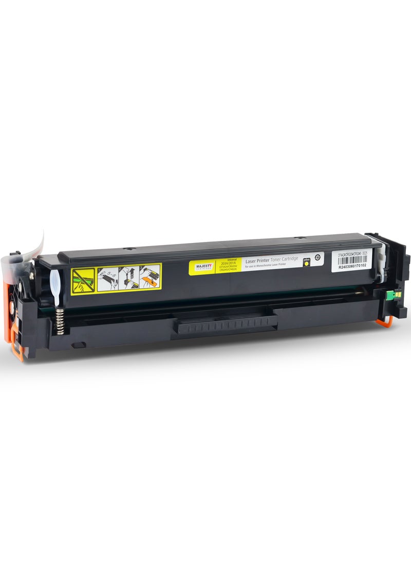 Majesty - 203A CF542A Toner Cartridge Compatible with HP Color Laserjet Pro M254dw M254dn M254nw & HP Color Laserjet Pro MFP M281fdw MFP M280nw MFP M281cdw MFP M281fdn Printer (Yellow) - Image 1