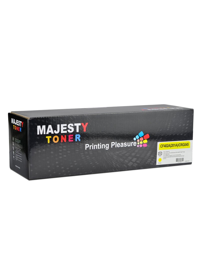 Majesty - 203A CF542A Toner Cartridge Compatible with HP Color Laserjet Pro M254dw M254dn M254nw & HP Color Laserjet Pro MFP M281fdw MFP M280nw MFP M281cdw MFP M281fdn Printer (Yellow) - Image 1