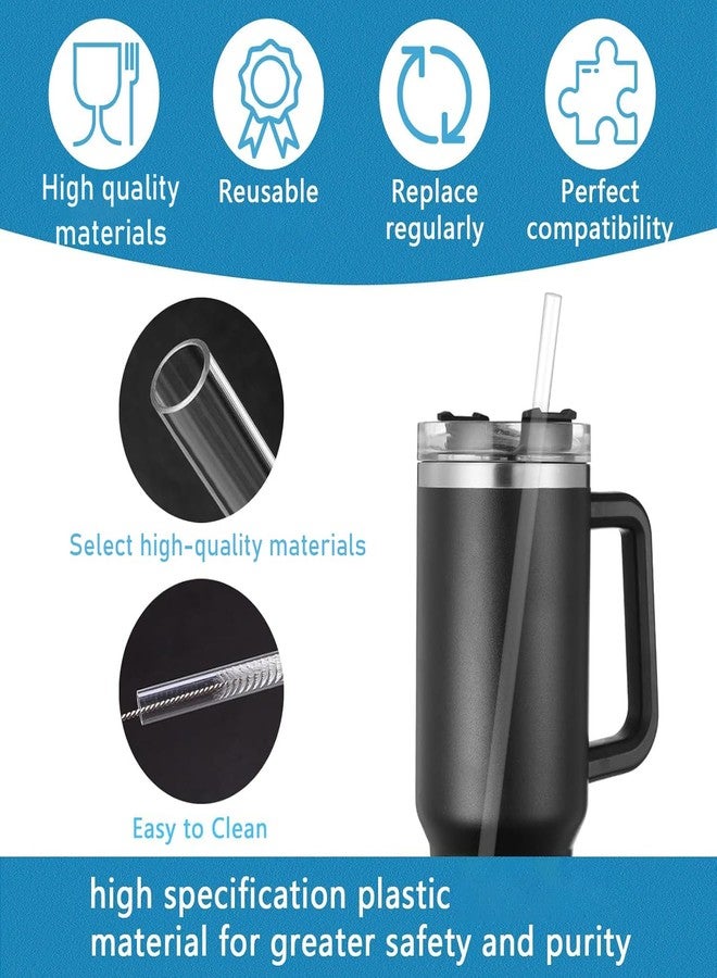 NUDFSY 9PCS Stanley Cup Accessories Set - Replacement Straws, Reusable Drinking Straws, Silicone Anti-Spill Stopper With Straw Cover - Image 5