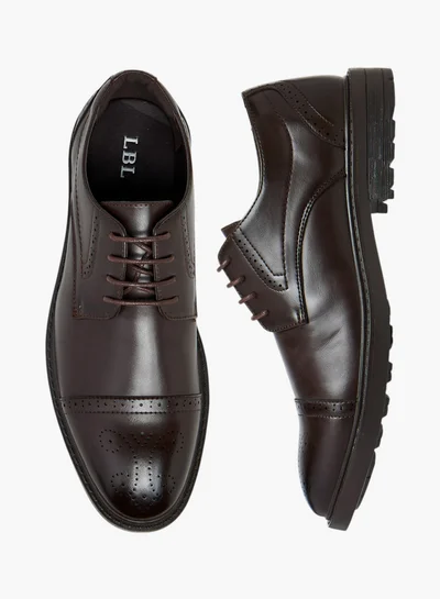 LBL by Shoexpress Perforated Lace-Up Derby Shoes