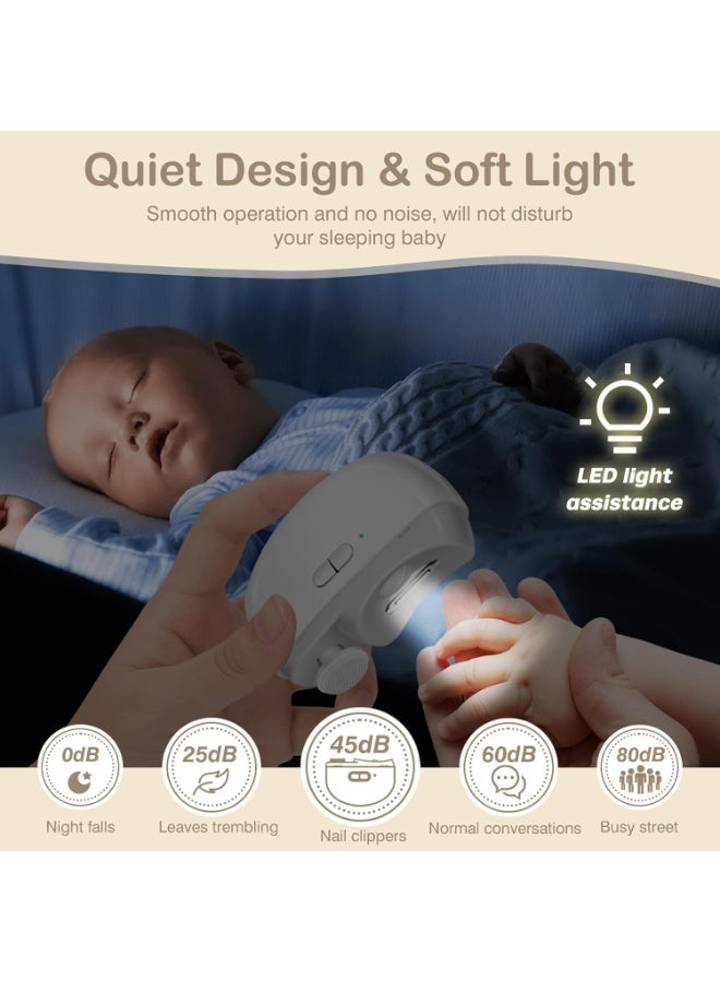 SPECTON Automatic Nail Clipper, Electric Nail Clipper, 2 in-1 Electric Polishing Automatic Nail Clippers with LED Light & Nail Scraps Storage, Automatic Nail... - Image 5