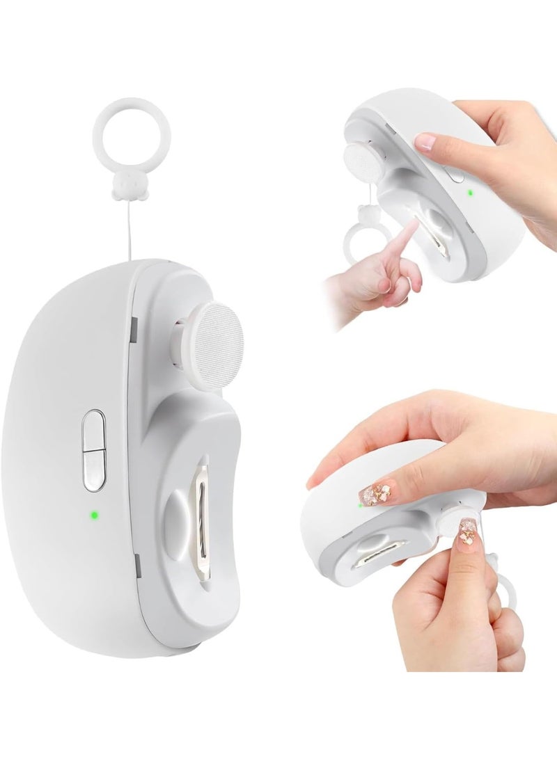 SPECTON Automatic Nail Clipper, Electric Nail Clipper, 2 in-1 Electric Polishing Automatic Nail Clippers with LED Light & Nail Scraps Storage, Automatic Nail... - Image 1