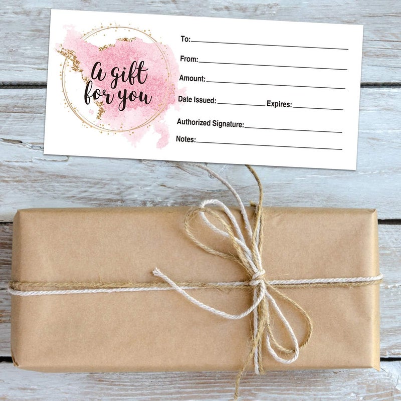 25 Blank Gift Certificates for Small Business, Clients or As Luxury Holiday Vouchers, Massage, Hair & Nail Salon Spa, Restaurants, DIY Coupon Cards for Birthday, Mom Valentines Day, Him & Her. - Image 5