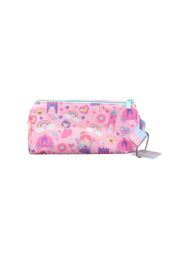 Five dream house Sequin Bow 3D Laser Pencil Case 420D+PU Double Layer Large Capacity Student Pencil Bag 19 Colors Available - Image 2