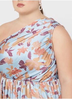 Anaya with Love Curve One Shoulder Printed Dress  - Image 3