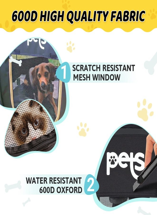كينغ كامب قفص لعب محمول للحيوانات الأليفة من كينج كامب - قفص لعب كبير للكلاب والقطط 50×50×24 بوصة مع حقيبة حمل للكلاب الكبيرة، مناسب للاستخدام الداخلي والخارجي، للسفر والتخييم، خيمة للحيوانات الأليفة مع غطاء علوي قابل للإزالة بسحاب - Image 5