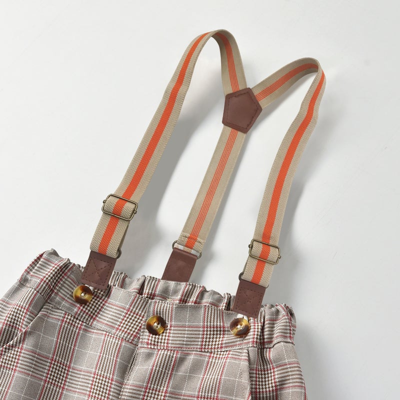 Boys And Girls Suspender Clip Baby Falling Trouser Belt Kidsren'S Three-Pin Buttonhole Elastic Suspender Clip - Image 1