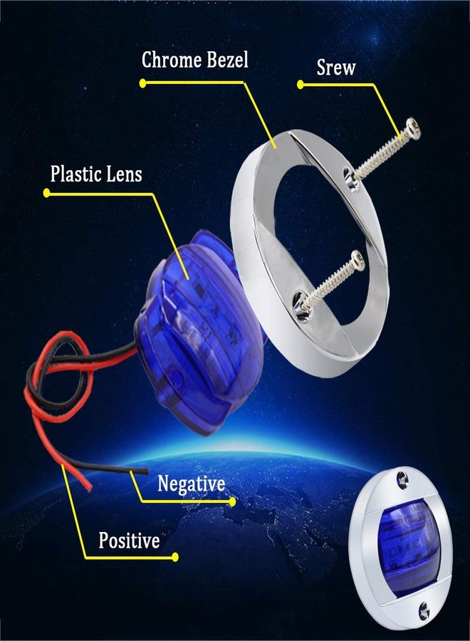 Boaton Boat LED Night Fishing Lights, Courtesy Lights, Deck Lights, Marine Boat Led Lights, Boat Interior Lights, Boat Navigation Lights, Navigation Lights For Boats Led (Blue) - Image 2