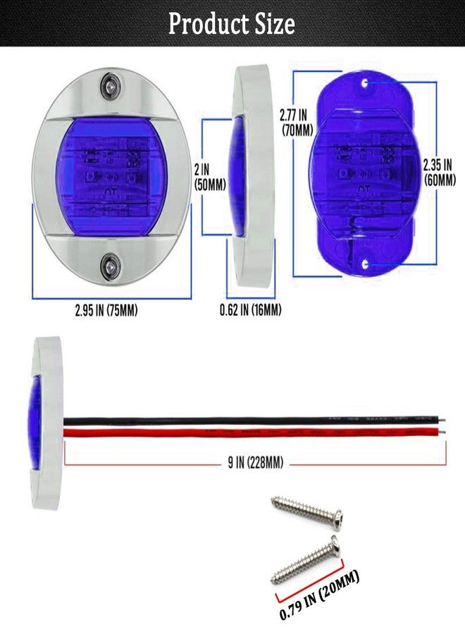 Boaton Boat LED Night Fishing Lights, Courtesy Lights, Deck Lights, Marine Boat Led Lights, Boat Interior Lights, Boat Navigation Lights, Navigation Lights For Boats Led (Blue) - Image 4