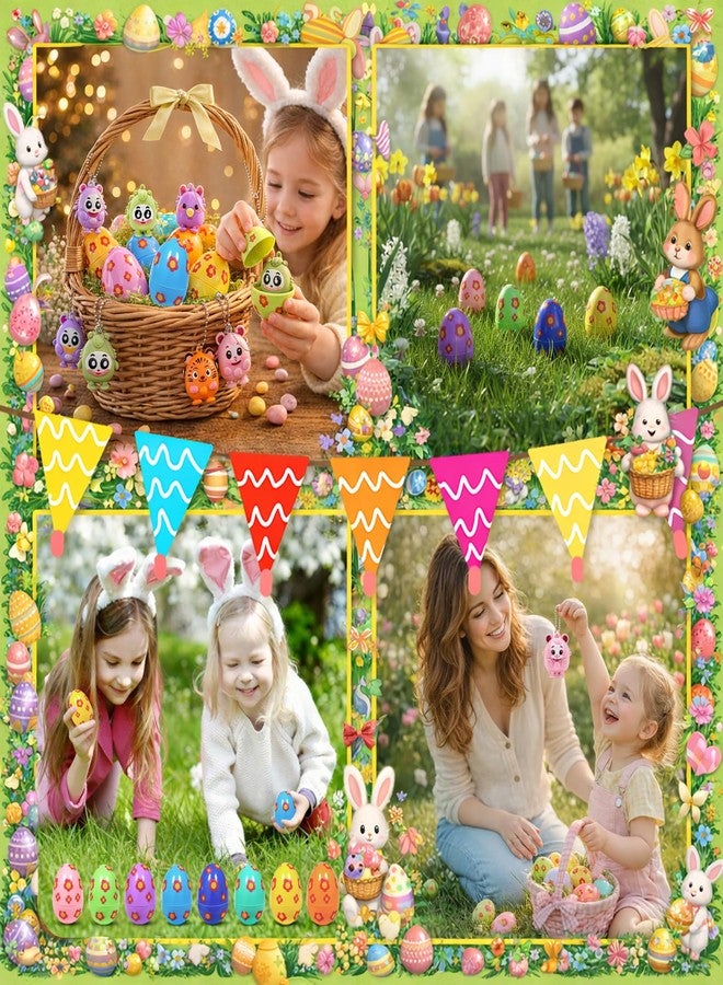Pistroy 24 Pack Prefilled Easter Eggs with 3D Animal Pop Fidget Toys, Plastic Eggs with Silicone Pop Toys, Easter Egg Hunt Eggs, Easter Basket Stuffers for Kids - Image 2