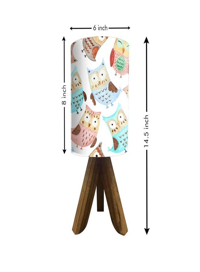 Nutcase Mini�Wooden�Night Lamp for Kids� -Made in India with Teak�Wood�14" Bedside� Table Lamp for Kid's Bedroom (Bulb Included) �-�Owls - Image 4