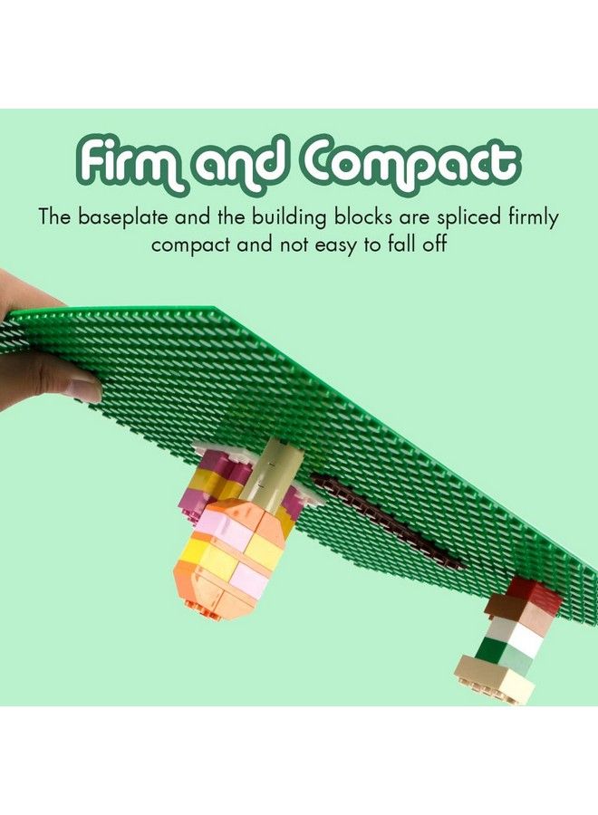 Lekebaby Classic Baseplates Building Base For Building Bricks 100% Compatible With Major Brandsbaseplate 10" X 10", Pack Of 6, Green - Image 4