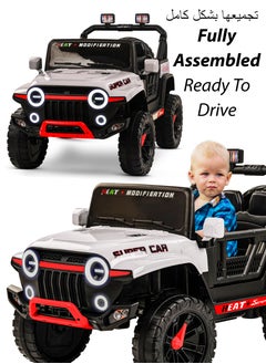 DBLEW Rechargeable Battery Operated Jeep Kids Ride on Toy Car With Dual ...