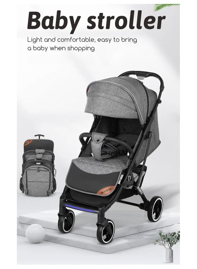 Compact & Practical One-Hand Fold Baby Stroller - Image 2