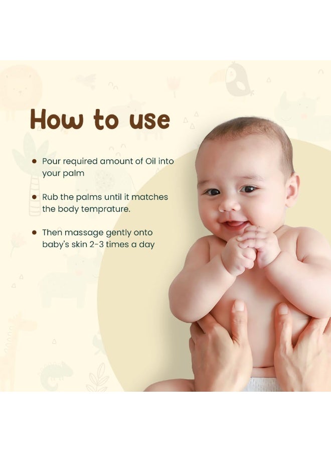 Mother Sparsh Cold Pressed Virgin Coconut Oil for Baby Massage, Skin & Hair Care | 100% Natural Baby Oil for New Born | 200ml - Image 4