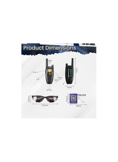Home Smart Home Smart Police Costume for Kids Toy Role Play Kit with Police Badge Handcuffs Kids Flashlight FBI, Detective Swat and Kids Dress-up Clothes  - Image 4
