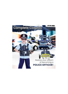 Home Smart Home Smart Police Costume for Kids Toy Role Play Kit with Police Badge Handcuffs Kids Flashlight FBI, Detective Swat and Kids Dress-up Clothes  - Image 5