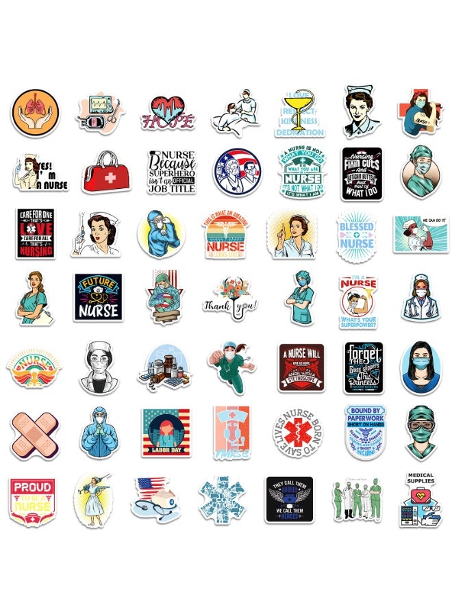 Nurse Stickers - 100 Vinyl Waterproof Nursing Stickers for Nurses Week & Day Gifts - Image 3