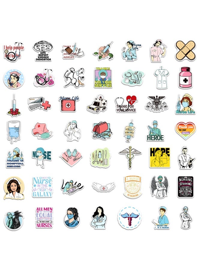 Nurse Stickers - 100 Vinyl Waterproof Nursing Stickers for Nurses Week & Day Gifts - Image 2