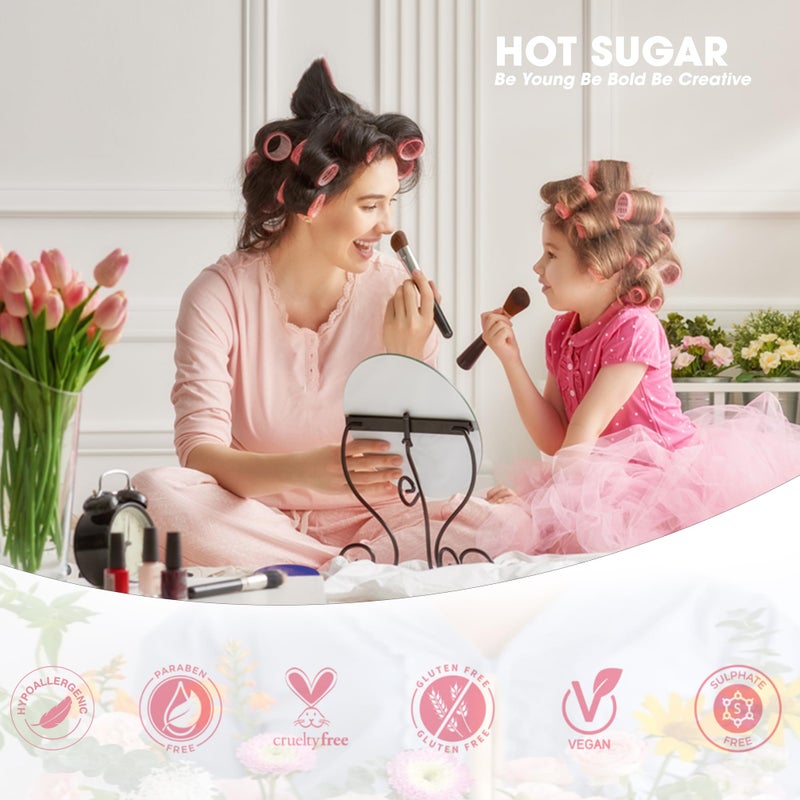 Hot Sugar All In One Makeup Set for Adults and Girls - Full Makeup Kit for Beginners With Eye Shadow Palette, Blush, Lip Gloss, Brush, Mirror (Pink Leopard) - Image 4