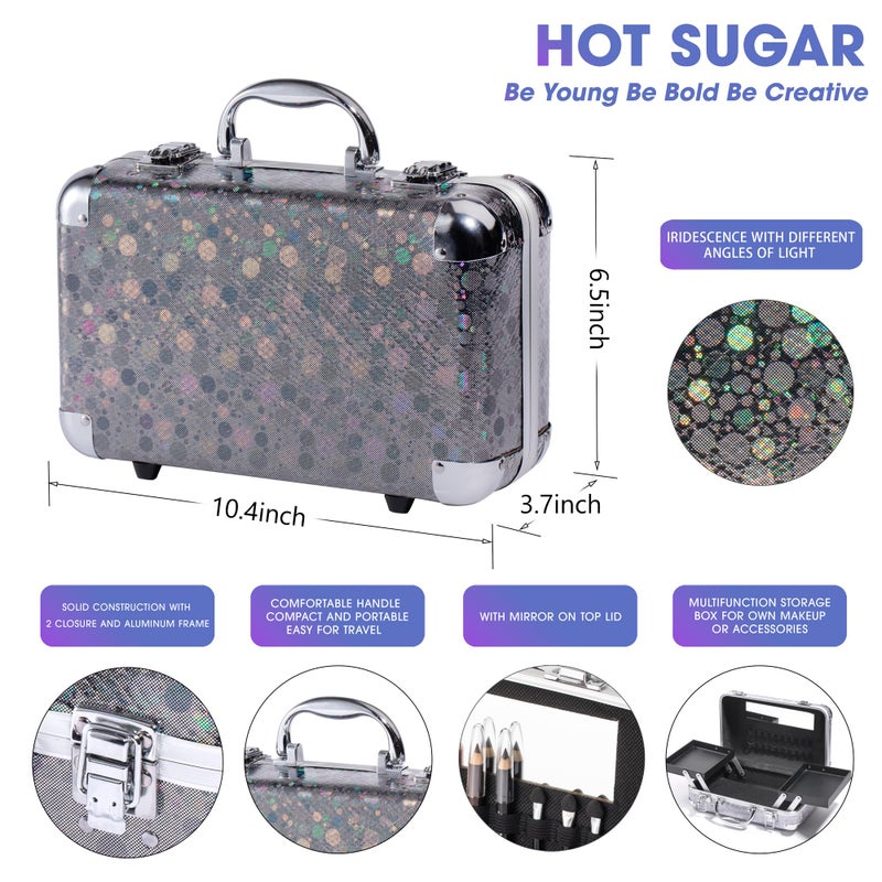 Hot Sugar All In One Makeup Set for Adults and Girls - Full Makeup Kit for Beginners With Eye Shadow Palette, Blush, Lip Gloss, Brush, Mirror (Pink Leopard) - Image 2